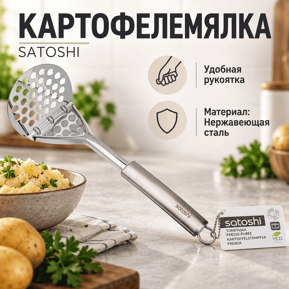 Картофелемялка нерж. сталь SATOSHI Альфа, 1/72
