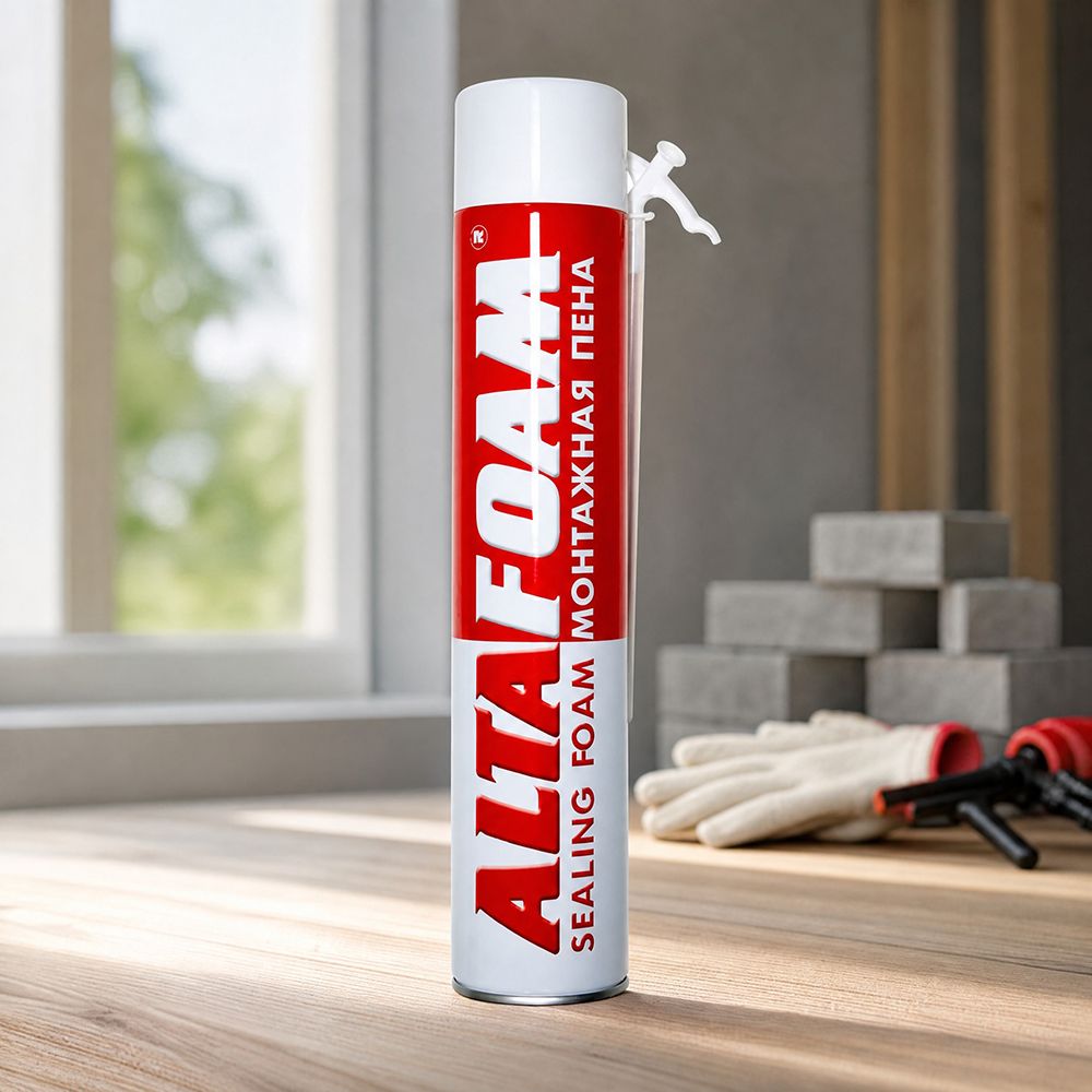 Пена монтажная бытовая ALTAFOAM 550мл -10С, всесезон. , 16/16