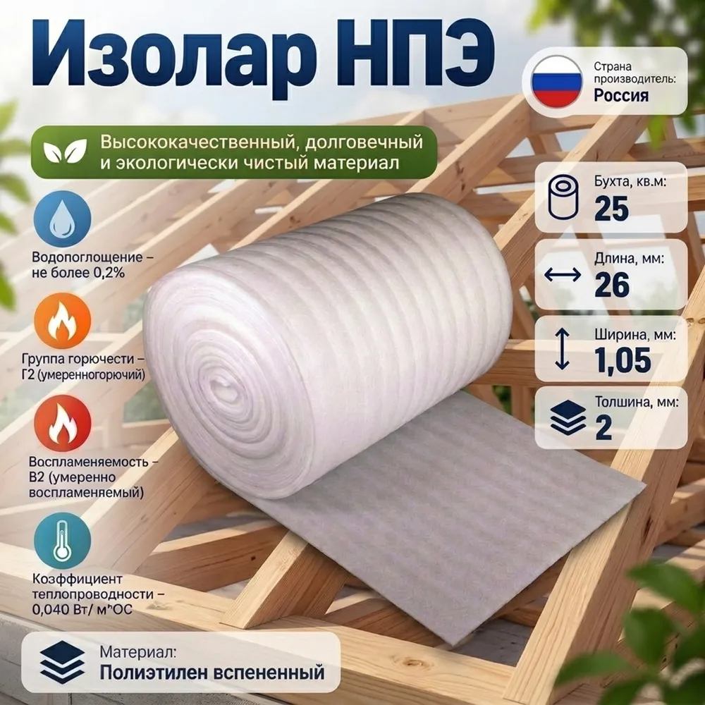 Изолар НПЭ 02, 1,05м*26,25м2, 1/1