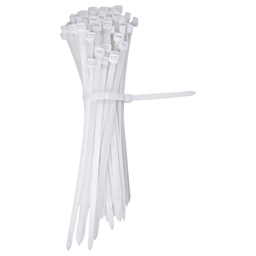 Хомут, стяжка, 200х4,5мм нейлон белый 100шт/уп, 10/200