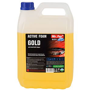 Автошампунь Mr. Far Auto Gold для бесконтактной мойки, расход на машину 60-100г, 5кг ПНД, 1/1