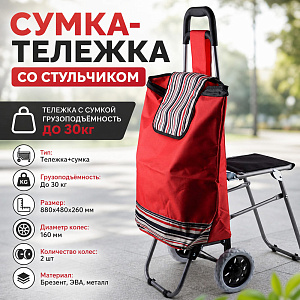 Тележка с сумкой грузоподъемность до 30кг, 1/5