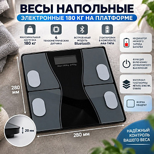 Весы напольные электронные 180 кг на платформе 1/10