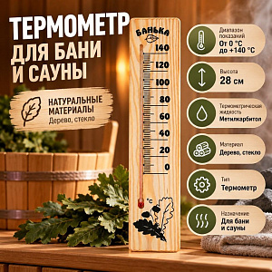 Термометр для бани и сауны, 1/288