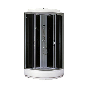 Душевая кабина 90*90*215см CS-6690-25G, сред. поддон 25см, стекло 4мм, черный 1/1