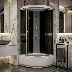 Душевая кабина 90*90*215см CS-6690 G, выс. поддон 40см, серый. 1/1