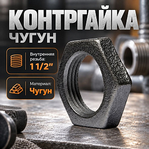 Контргайка чугун черн, 1 1/2, 40, 10/200