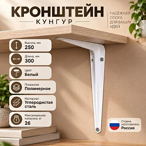 Кронштейн 250х300мм полимер, КУНГУР, 10/40