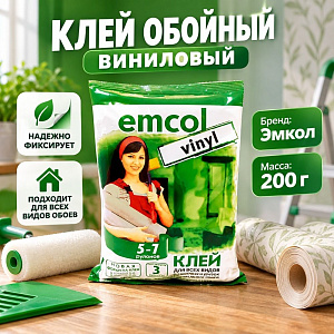 Клей обойный виниловый 200г Эмкол, 1/24