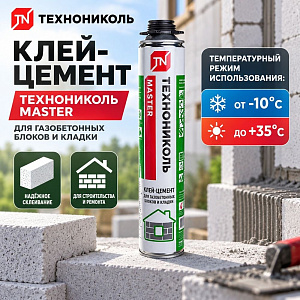 Клей-Цемент ТЕХНОНИКОЛЬ MASTER 1000х840 гр, 6/12