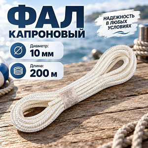 Фал капроновый №3 10мм 200м, 1/1