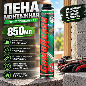 Пена монтажная профессиональная 850мл Самоделов, 16/16