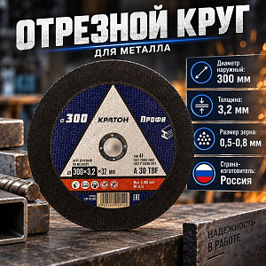 Круг отр. по металлу 300х3,2х32,0 КРАТОН ПРОФИ, 1/25