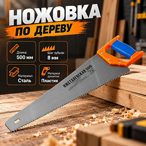 Ножовка по дереву 500мм Ижевск Россия 8мм, 1/25
