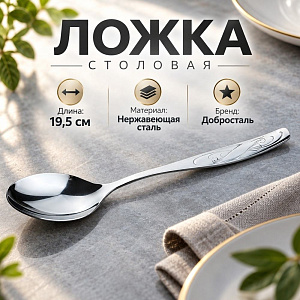 Ложка столовая ЛИРА М14 б/н Нытва, 6/120